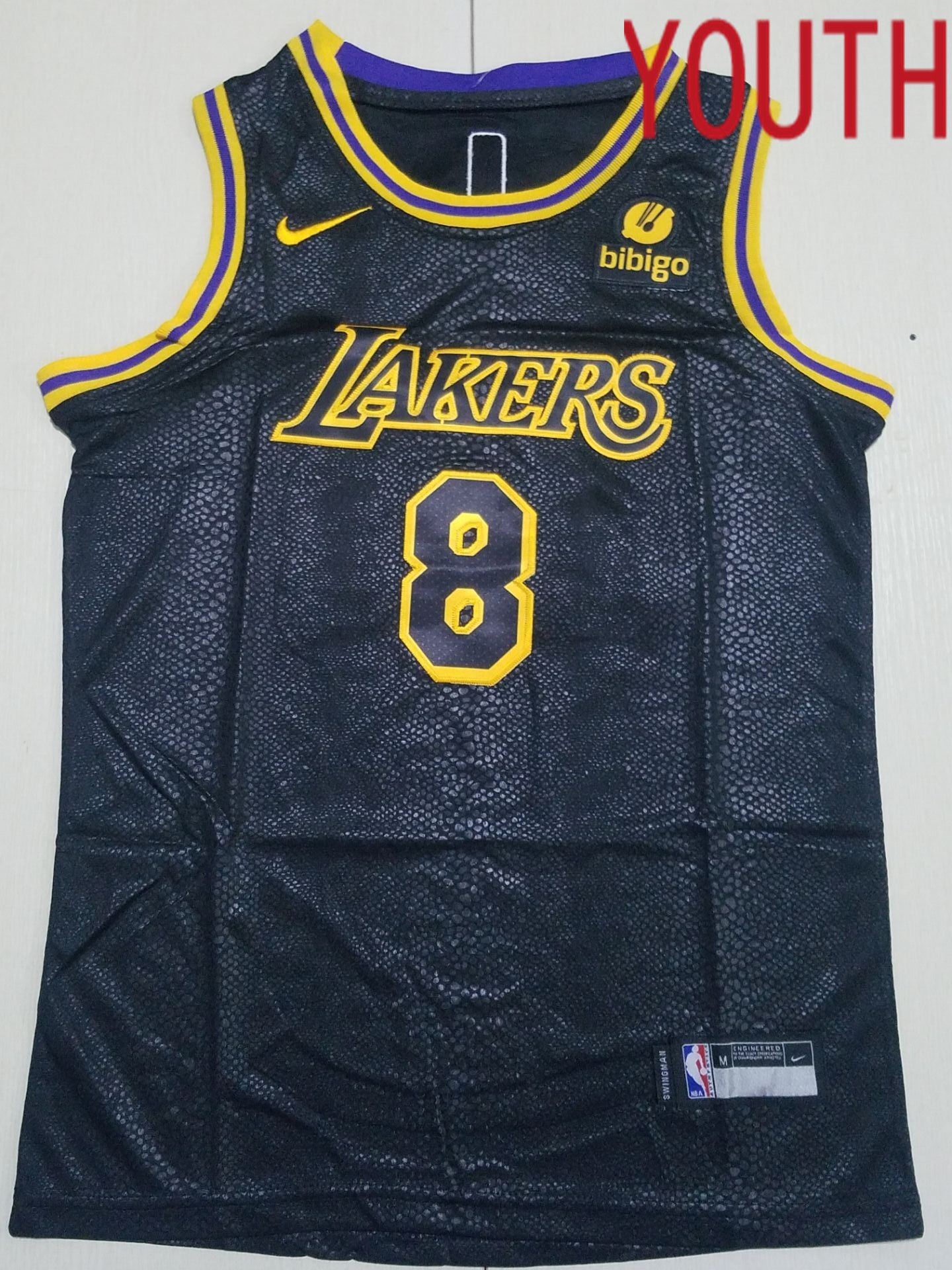 Youth Los Angeles Lakers 24 Bryant and #8 Black Nike 2022 NBA Jersey->minnesota timberwolves->NBA Jersey